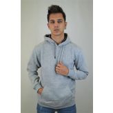 Erkek Gri Kapüşonlu Sweatshirt