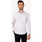 Erkek Gri Uzun Kol Klasik Desenli Gömlek - 3XL