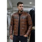 Erkek Kahverengi Mont E07 - XL - Taba