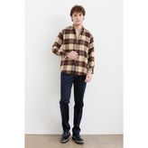 Erkek Kareli Kışlık Oduncu Gömlek 12 - 2XL - 13K-Kahverengi