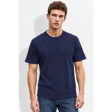 Erkek Ken Bisiklet Yaka Regular Fit Basic Tişört - Lacivert