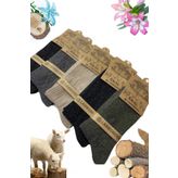 Erkek Kışlık (5 ÇİFT) Lambswool Yün Çorap Termal Etkili