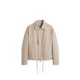 Erkek Kore Oversize Casual Bomber Ceket Bej