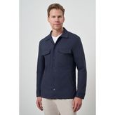Erkek Lacivert Worker Gömlek Ceket - XL