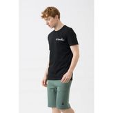 Erkek Logo Baskılı T-Shirt - Siyah