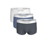 Erkek Mavi 3'lü Low Rise Trunk Boxer
