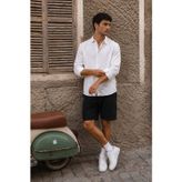 Erkek Nefes Alabilen Oversize Modal Gömlek Beyaz