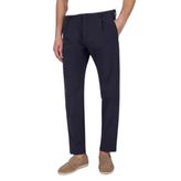 Erkek Normal Bel Regular Fit Rahat ve Esnek Kumaş Düz Paça Lacivert Pantolon 25414071-013