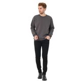 Erkek Oversize Basic Bisiklet Yaka Sweatshirt