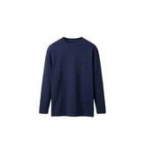 Erkek Oversize Basic Uzun Kollu Sweatshirt Lacivert