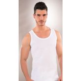 Erkek Penye Atlet - XL - Siyah