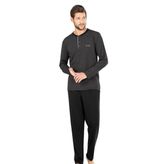 Erkek Penye Çizgili Pijama Lacivert