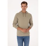 Erkek Regular Fit Kapüşonlu Siyah Basic Sweatshirt 50313720 VR046