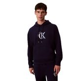 Erkek Regular Fit Kapüşonlu Yaka Pamuklu Logo Baskılı Uzun Kollu Siyah Sweatshirt LV04RE255G-UB1