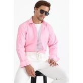 Erkek Regular Fit Pembe Gömlek - XL