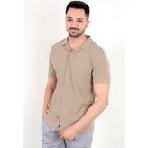 Erkek Regular Kesim Kısa Kol Gömlek - Vizon