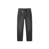 Erkek Relaxed Straight Fit Basic Jean Gri