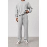 Erkek Respire Basic Baggy Eşofman Altı Gri Melanj