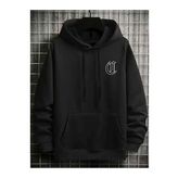 Erkek Siyah Chicago Sırt Baskılı Kapüşonlu Sweatshirt