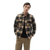 Erkek Siyah Ekoseli Oversize Ceket