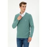 Erkek Slim Fit V Yaka Mint Basic Kazak 50288886 VR090