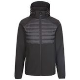 Erkek Softshell Ceket Fermuarlı Kapüşon Lenek, siyah, M