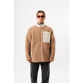 Erkek Zip Oversize Teddy Ceket Kahve