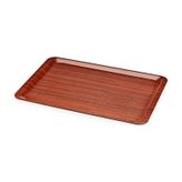 ErkoPlas ERKO0254 Verzalit Servis Tepsisi-37X53 cm-kaymaz yüzeyli-ahşap desenli 10 Adet