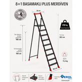 Erol Teknik Plus Merdiven 8 Basamaklı