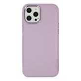 Ersapple İphone 12 Pro Max Kılıf Asya Deri Silikon - Lila