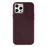 Ersapple İphone 12 Pro Max Kılıf Asya Deri Silikon - Mürdüm