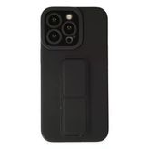 Ersapple İphone 13 Pro Max Kılıf Mega Standlı Silikon - Siyah