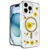 Ersapple İphone 16 Pro Kılıf Daisy Simli Magsafe Kapak -