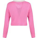 Ersefa Kadın Modern Tarz Regular Bebe Yaka Crop Triko Hırka