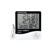 Ertürk Store Dijital Termometre Higrometre Masa Alarm Htc-2 Sıcaklık ve Nem Ölçer - 10 cm