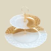 Es Home Collection Salda Iki Katlı Sunum Tabağı - 1 Adet - Gold
