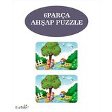 EsaToys Ahşap 6 Parça Çocuk Puzzle