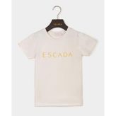 Escada Bisiklet Yaka Logolu Basic Çocuk T-Shirt - 10 - Beyaz
