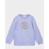 Escada Logolu Bisiklet Yaka Basic Çocuk Sweatshirt - Lila - 6 Yaş