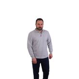 Eser - Polo Yaka Sweatshirt - Cepli - Gri Açık