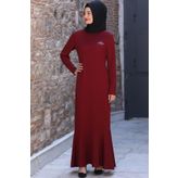 Esilanur Azra Tesettür Elbise Bordo