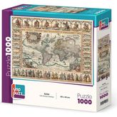Eski Dünya Haritası 1000 Parça Puzzle - Genel