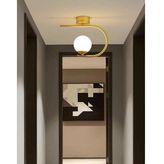 Eskitme Gold Kasalı Avize, Beyaz Camlı