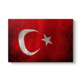 Eskitme Türk Bayrağı Tablosu 60 x 40