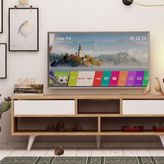 Esmob Glasgow Tv Sehpası, Meşe-Beyaz