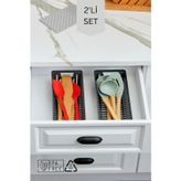 Espas Home espashome 2'Li Set Kaşıklık Ve Kepçelik Çekmece Içi Düzenleyici / Antrasit