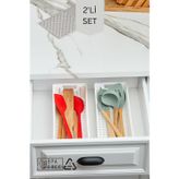 Espas Home espashome 2'Li Set Kaşıklık Ve Kepçelik Çekmece Içi Düzenleyici / Beyaz