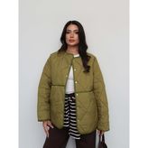 Esra Helvacı Hakim Yaka Çıtçıtlı Kapitone Mont