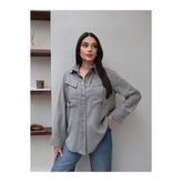ESRAHELVACI Çıtçıtlı Tencel Gömlek