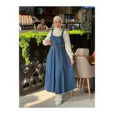 Esre Store 4427 - Kot Jile Elbise Mavi